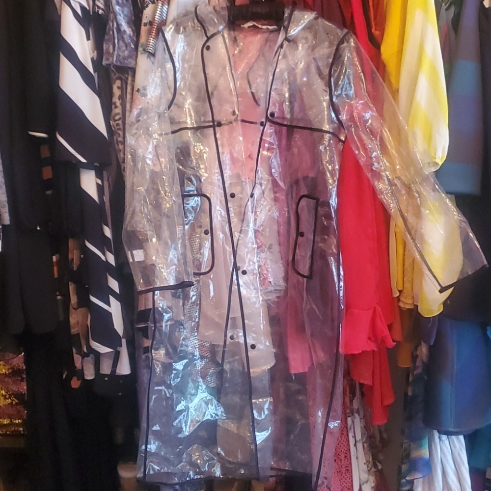 clear raincoat
